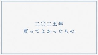 2025年に買ってよかったものをまとめるぞ